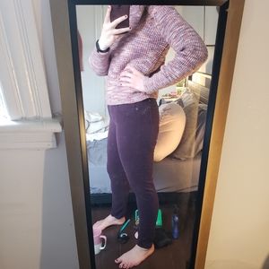 Lucky Brand purple velvet jeans